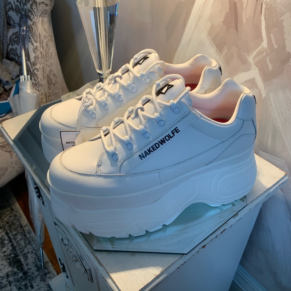 Naked Wolfe Sprinter White Chunky Sneakers NWT